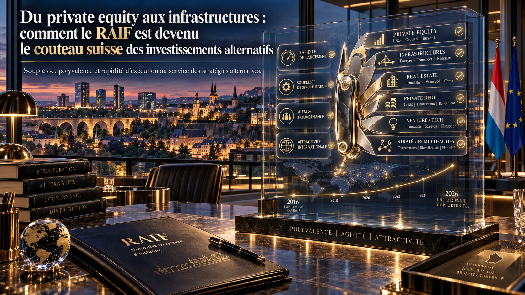Du private equity aux infrastructures : comment le RAIF est devenu le couteau suisse des investissements alternatifs
